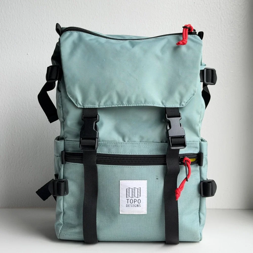 Topo Designs Rover Pack Backpack 20L Blue Sage Outdoor Hiking Travel Bag